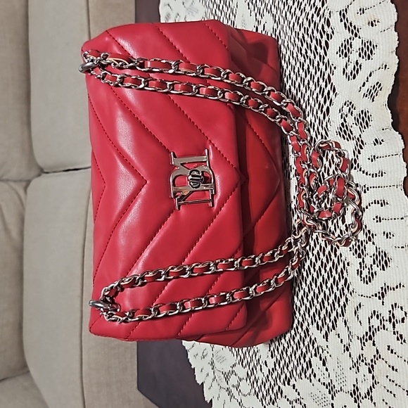 BADGLEY MISCHKA, Red vegan leather,guc - Picture 1 of 7